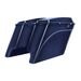 HogWorkz OE Color Matched 4" Stretched Dual Cut Saddlebags For Harley Touring - Image 4