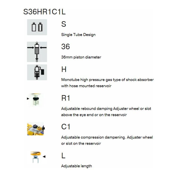 Ohlins S36HR1C1L Rear Reservoir Shocks For Harley Touring 1990-2013 - Image 5